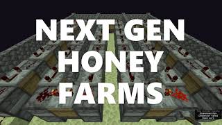 Minecraft Elegance NextGeneration Honey Farms Java 115 116 117 [upl. by Ydnolem]