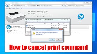 how to cancel printer command windows 1078  how to force delete pending print job in hp printer [upl. by Mungam]