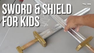 DIY Wooden Swords and Shields for Kids made Quick and Easy and Shiny [upl. by Lucienne794]