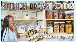 SMALL KITCHEN ORGANIZATION ON A BUDGET Pantry Organization Ideas  Hacks  satisfying FIXERUPPER [upl. by Eidoc]