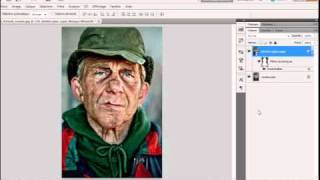 Adobe Photoshop CS5  Portrait de vieil homme [upl. by Attelra]