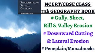 P1C7Erosion of running water Sheet Rill amp Gully Erosion Monadnocks Peneplain Downward cutting [upl. by Idnew]