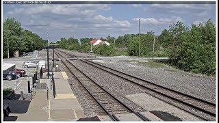 La Plata Missouri USA  Virtual Railfan Recorded Footage [upl. by Odrude]