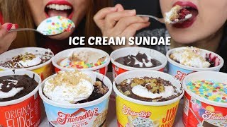 ASMR FRIENDLYS ICE CREAM SUNDAE 아이스크림 리얼사운드 먹방 ケーキ केक  KimampLiz ASMR [upl. by Forsyth654]