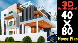 40×80 House Plan  3200 SQFT House design  ऐसा लाजवाब घर नहीं देखा होगा  creativearchitects [upl. by Idhem557]