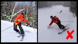 How to CARVE Telemark Turns  Using Your Shoulders  TIP 2 [upl. by Nairot396]