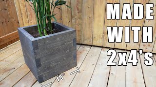 DIY Planter Box with 2x4s  How to make [upl. by Arak245]