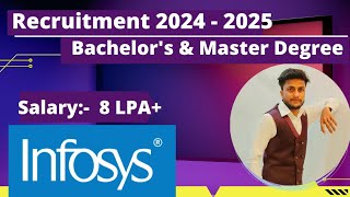 Infosys Off Campus Drive For 2024 2025 Batch  IT Company Jobs  Salary 8LPA [upl. by Navanod]