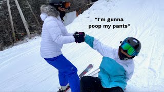 SKIING FOR THE FIRST TIME VLOG [upl. by Jose]