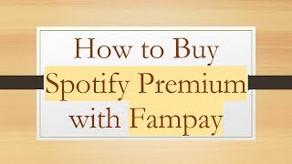 How to Buy Spotify Premium with Fampay [upl. by Arun965]