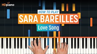 Piano Lesson for quotLove Songquot by Sara Bareilles  HDpiano Part 1 [upl. by Hsevahb998]