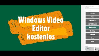 Video Editor kostenlos von Windows 10 NEU [upl. by Adym]