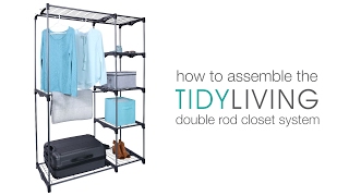 How To Assemble the Double Rod Closet System  TidyLivingcom [upl. by Englis319]