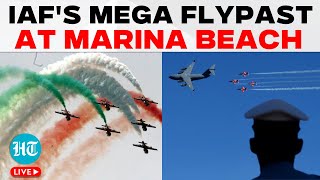 LIVE  Air Force Day 2024 IAF Displays Air Power With Mega Flypast At Marina Beach  Chennai [upl. by Ihsorih]