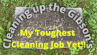 Headstone cleaning Cleaning up the Gibson’s [upl. by Prent]