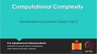 mod05lec28  Randomized Complexity Classes Part 2 [upl. by Reo26]