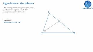 ingeschreven cirkel tekenen  HAVO VWO  wiskunde tv [upl. by Najar]