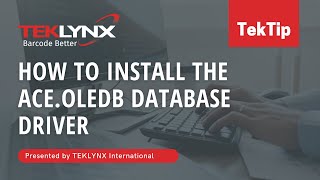 TekTip How to Install the ACEOLEDB Database Driver [upl. by Neisa651]