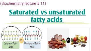 Difference bw saturated and unsaturated fatty acids [upl. by Nedle]