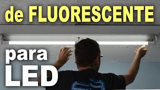 Como trocar lÃ¢mpada fluorescente por lÃ¢mpada de LED [upl. by Pettifer]