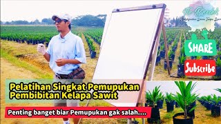 Pelatihan Singkat Pemupukan Pembibitan Kelapa Sawit [upl. by Chimene]