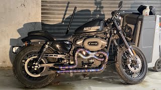 HarleyDavidson Roadster 1200  Titanium Exhaust Sounds Wow  Faisal Khan [upl. by Cinimmod]