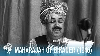 Maharajah Of Bikaner A Royal Birthday 1946  British Pathé [upl. by Woodsum]