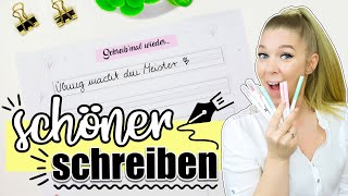 Handschrift Verbessern  EINFACHE ÜBUNGEN und TIPPS [upl. by Attehcnoc]