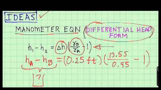 ExampleDifferential Manometer [upl. by Miles]