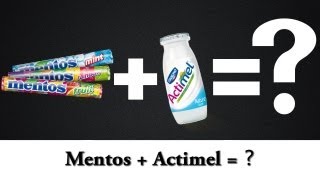 Mentos and coke Mentos plus Yakult This is MUCH cooler [upl. by Yeslah]