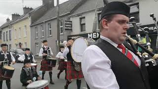 Drumquin Pipe Band playing Work For The Night at the Raphoe Ulster Scot Heritage Day 2023 [upl. by Ahsita]