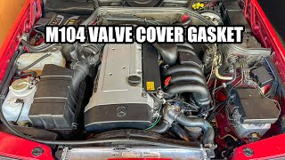 Mercedes W124 M104 Valve Cover Gasket Replacement [upl. by Oiromed895]