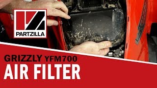 Yamaha Grizzly Air Filter Cleaning  Yamaha YFM700  Partzillacom [upl. by Erreipnaej]