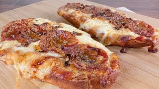 Pepperoni Bread Pizza with Italian Chili Oil  Simple amp Delicious [upl. by Pillihpnhoj518]