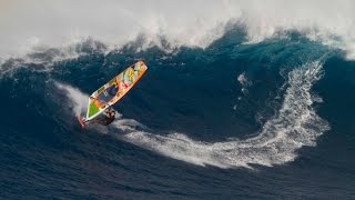 Windsurfing Huge Waves at Jaws  Jason Polakow Chronicles [upl. by Inalan826]