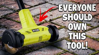 New Ryobi Wire Brush Patio Cleaner Tool is the reason why SO MANY are investing in Ryobi Tools [upl. by Ahsinor]