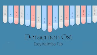 Doraemon ost  Easy Kalimba Tab  Keylimba [upl. by Austine]