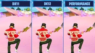 Fortnite Dx11 vs Dx12 vs Performance Mode Performance Comparison [upl. by Seadon74]