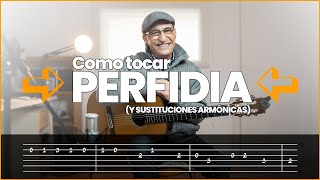 Como tocar PERFIDIA en Guitarra 🎸 Acordes y Tabs Completos  ideal para SUSTITUCIONES ARMÓNICAS 😀😀 [upl. by Htrag]