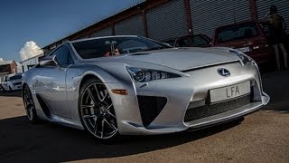 Silver Lexus LFA in South Africa at Zwartkops Extreme Festival Startup  Revs [upl. by Jereld926]