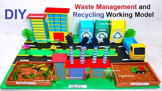 waste management and recycling techniques working model  eco friendly diy  howtofunda craftpiller [upl. by Morry]