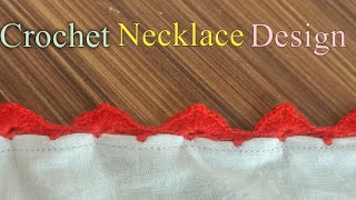 crochet lace design for neck and sleevesEasy dupatta neck and sleevescrochet lace pattern [upl. by Yentihw]