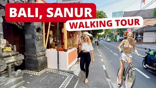 🇮🇩 Sanur BALI Indonesia from Main Street to Sanur BEACH 4K VIRTUAL WALKING TOUR [upl. by Boyer]