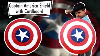 How to Make Captain America Shield with Cardboard हिंदी में  Easiest Way to Make Shield [upl. by Morganstein]