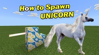 How to Spawn a UNICORN  Minecraft PE [upl. by Jayson766]