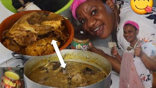 COOK WITH ME BANGA AND GROUNDNUT SOUP FROM SCRATCH NIGERIA BANGA SOUP [upl. by Aneehsak630]