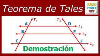 TEOREMA DE TALES  Parte 1 DEMOSTRACIÓN [upl. by Anola330]