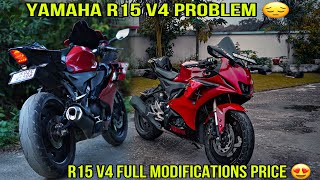 Yamaha r15 v4 problems 😔  r15 v4 full Modifications price 😍 Details amp reviews❤️ [upl. by Donella212]