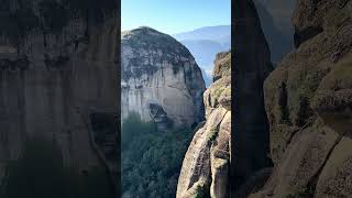 Meteora Monastery Greece on a Sunny Day in 4K shorts greece [upl. by Marlyn]