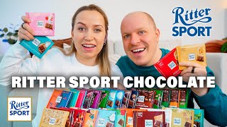 Ritter Sport Chocolate Taste Test  30 FLAVOURS [upl. by Alludba]